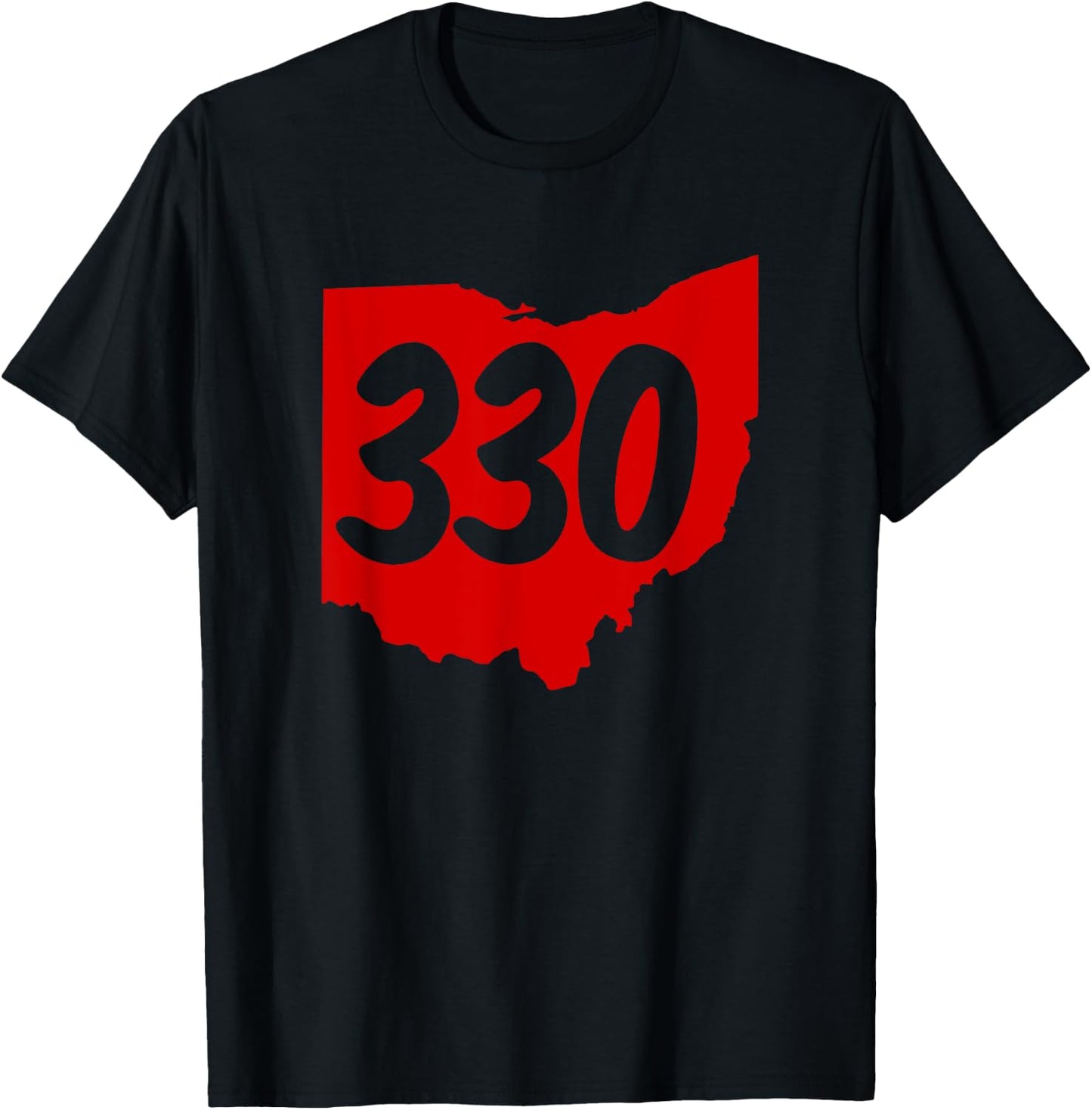 Akron Warren Canton Youngstown Ohio 330 Area Code T-Shirt - T-Shirt | Black