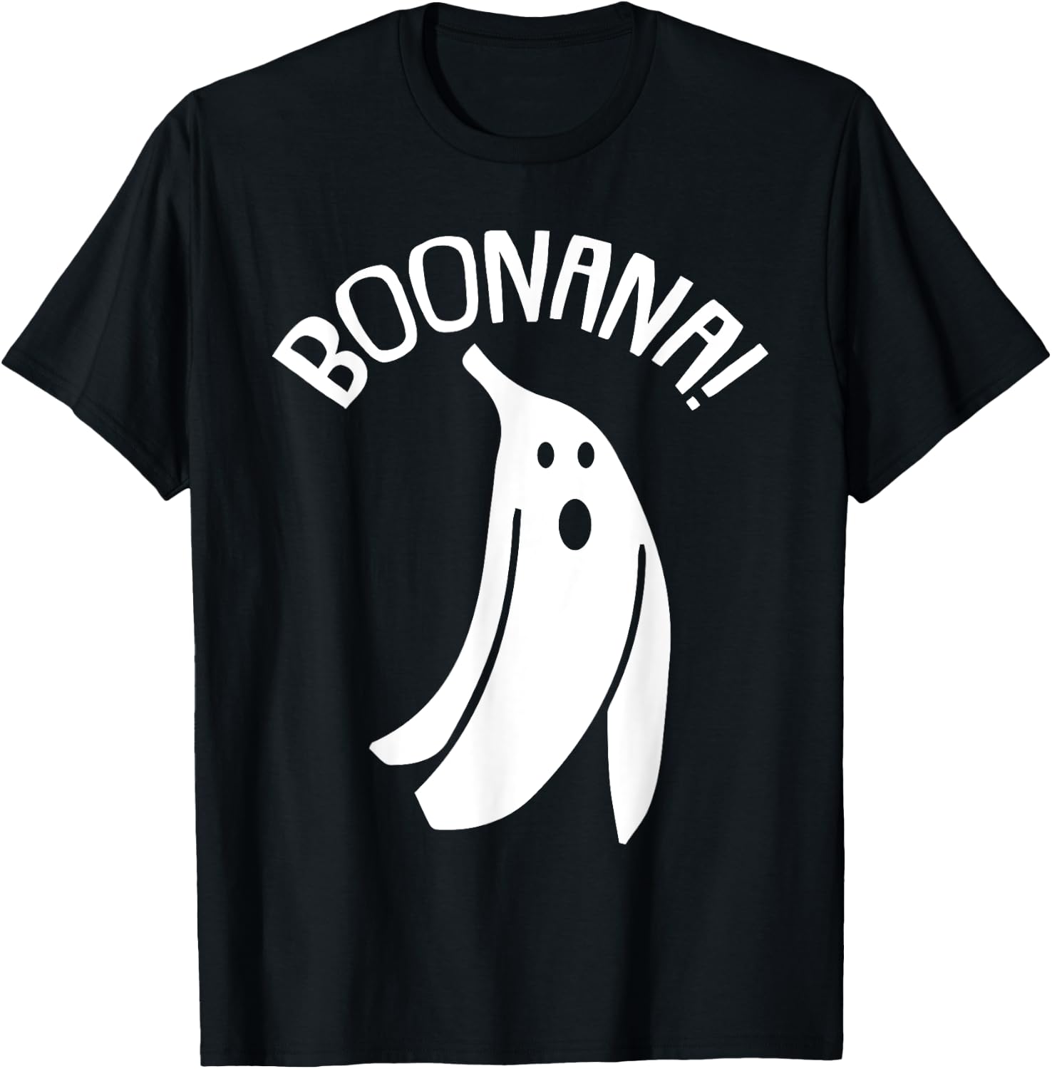 Boo-nana Lazy Halloween Costume Funny Ghost Banana Pun T-Shirt - T-Shirt | Black