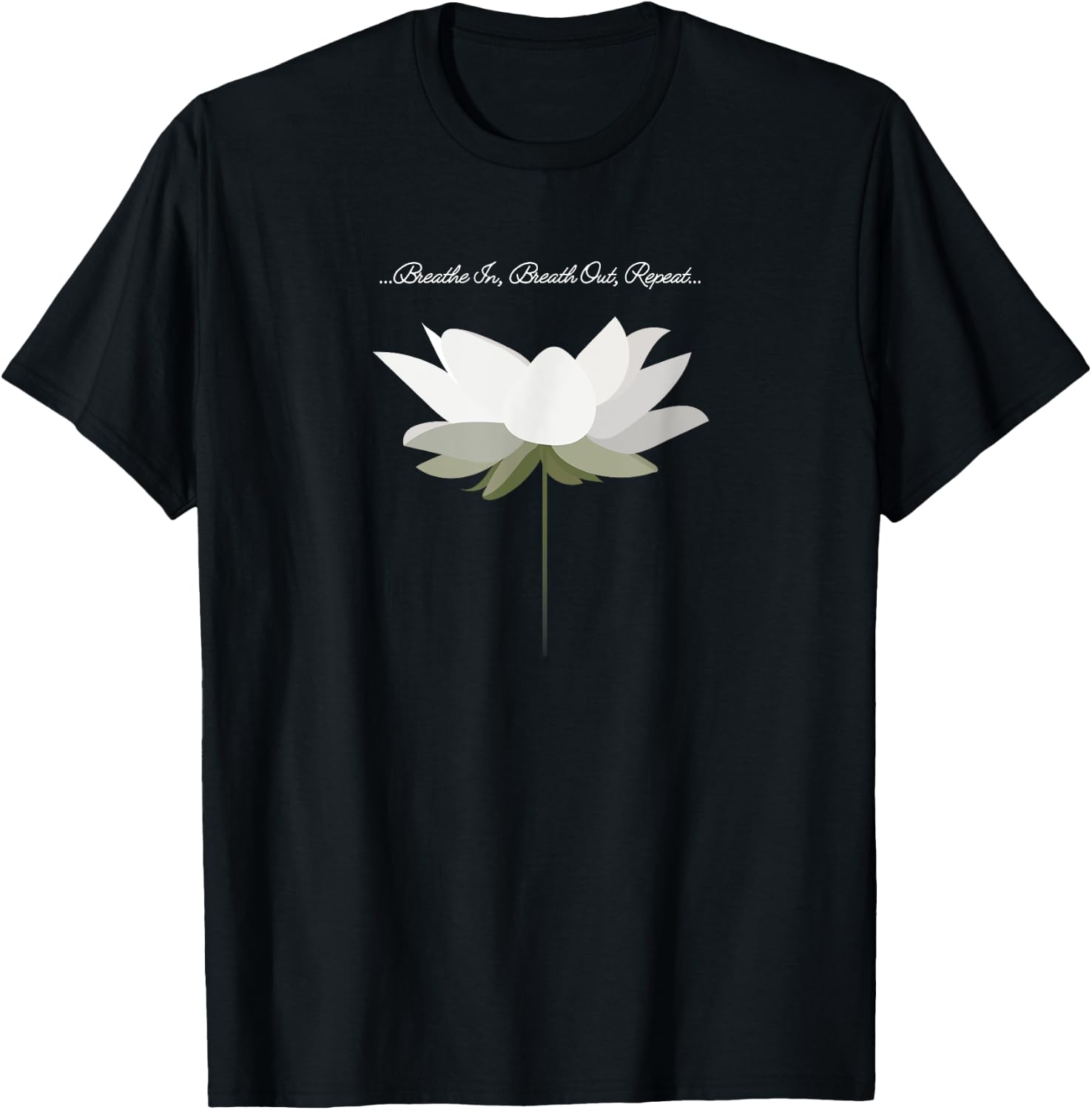 Namaste Lotus flower for yoga, meditation, and mindfulness T-Shirt - T-Shirt | Black