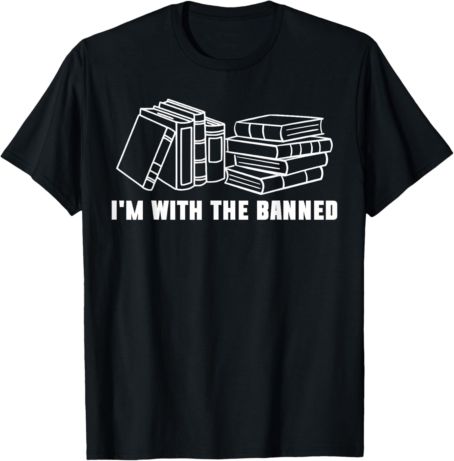 I'm with The Banned Books Bookworm Reading T-Shirt - T-Shirt | Black