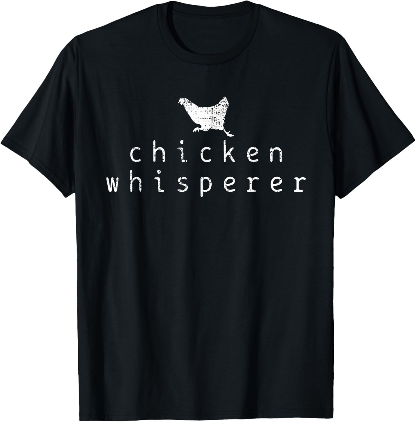 Vintage Chicken Whisperer Farmer Gift T-Shirt - T-Shirt | Black