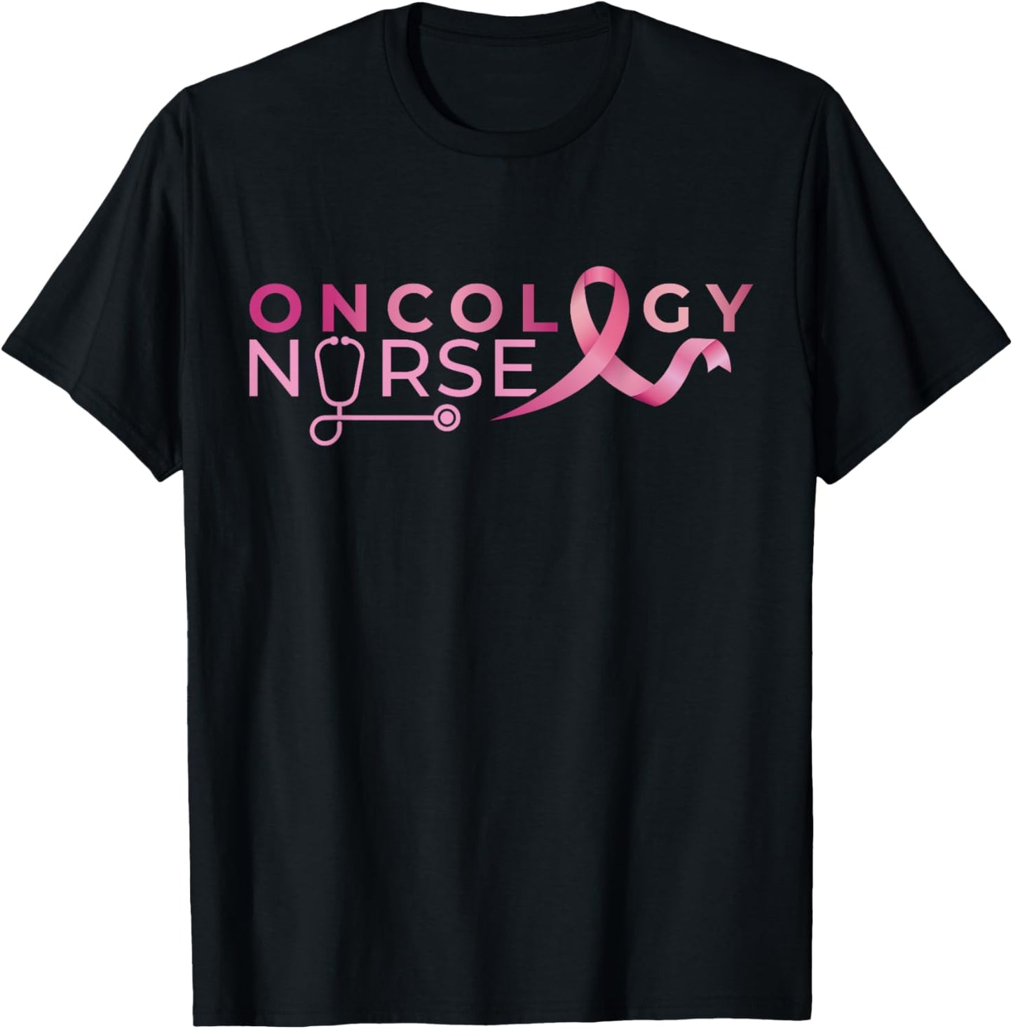 Breast Cancer Oncology Nurse T-Shirt - T-Shirt | Black