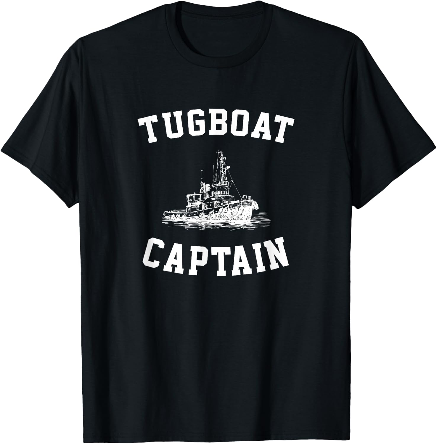 Tugboat Captain, Boating Tugboat T-Shirt - T-Shirt | Black
