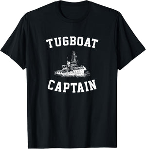 Tugboat Captain, Boating Tugboat T-Shirt - T-Shirt | Black