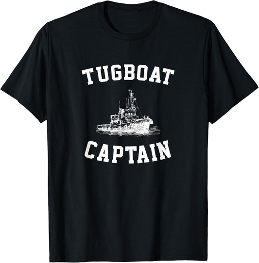 Tugboat Captain, Boating Tugboat T-Shirt - T-Shirt | Black