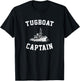 Tugboat Captain, Boating Tugboat T-Shirt - T-Shirt | Black