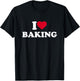 I Love Baking I Heart Baking Lover Baker T-Shirt - T-Shirt | Black