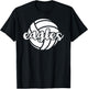 Eagles Volleyball Team Mascot School Spirit Game Night T-Shirt - T-Shirt | Black