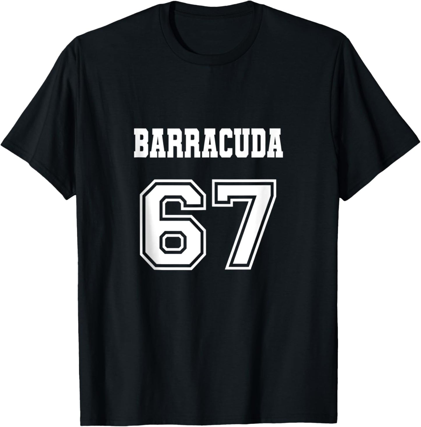 Jersey Style Barracuda 67 1967 Old School Muscle Car Fishing T-Shirt - T-Shirt | Black