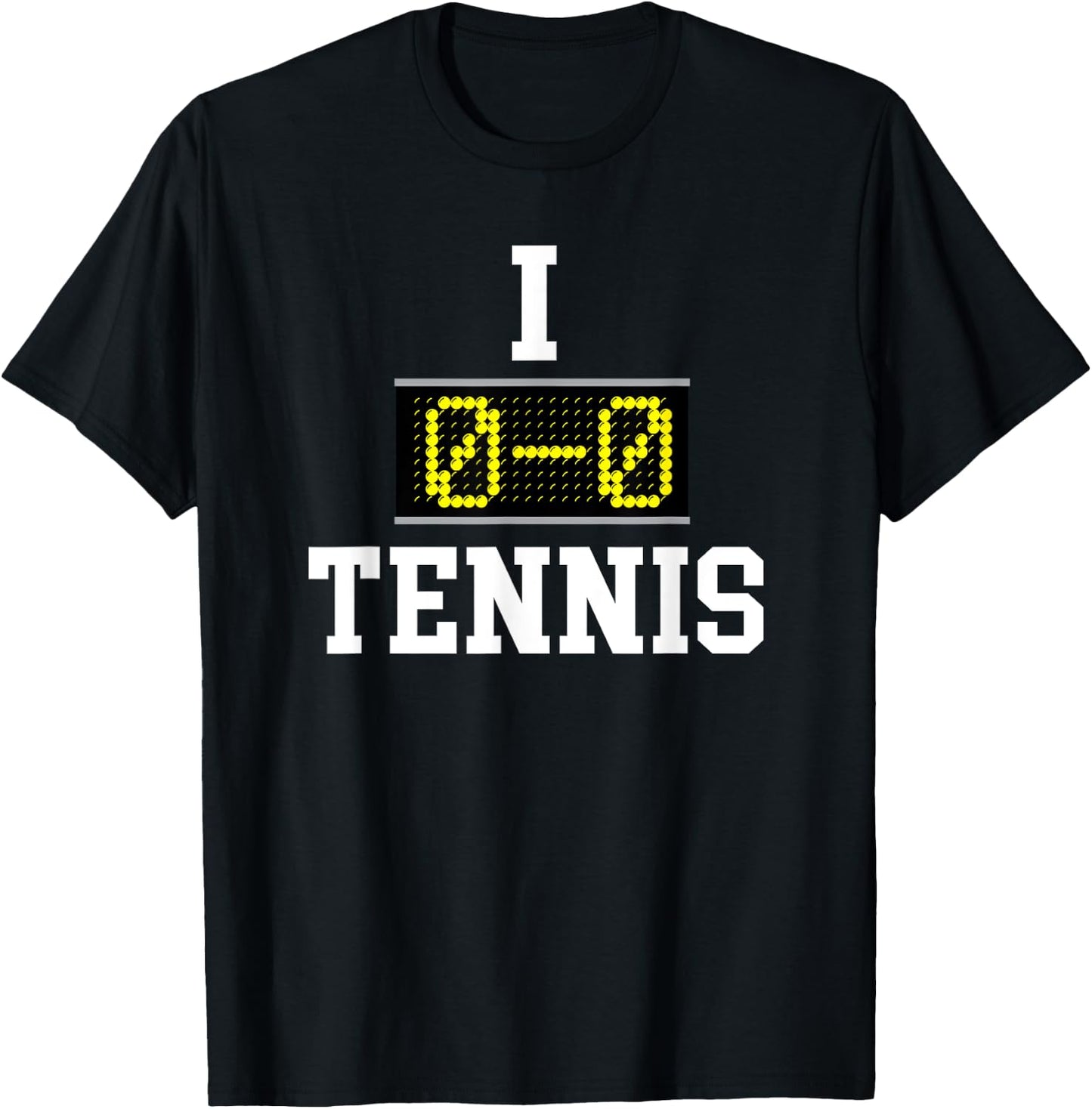 I Love Tennis - Funny I 0-0 Tennis Scoring Board Gift T-Shirt - T-Shirt | Black