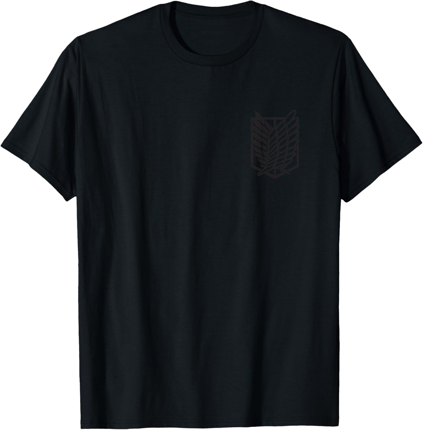 Attack on Titan Season 3 Scout Kanji Front and Back Anime T-Shirt - T-Shirt | Black