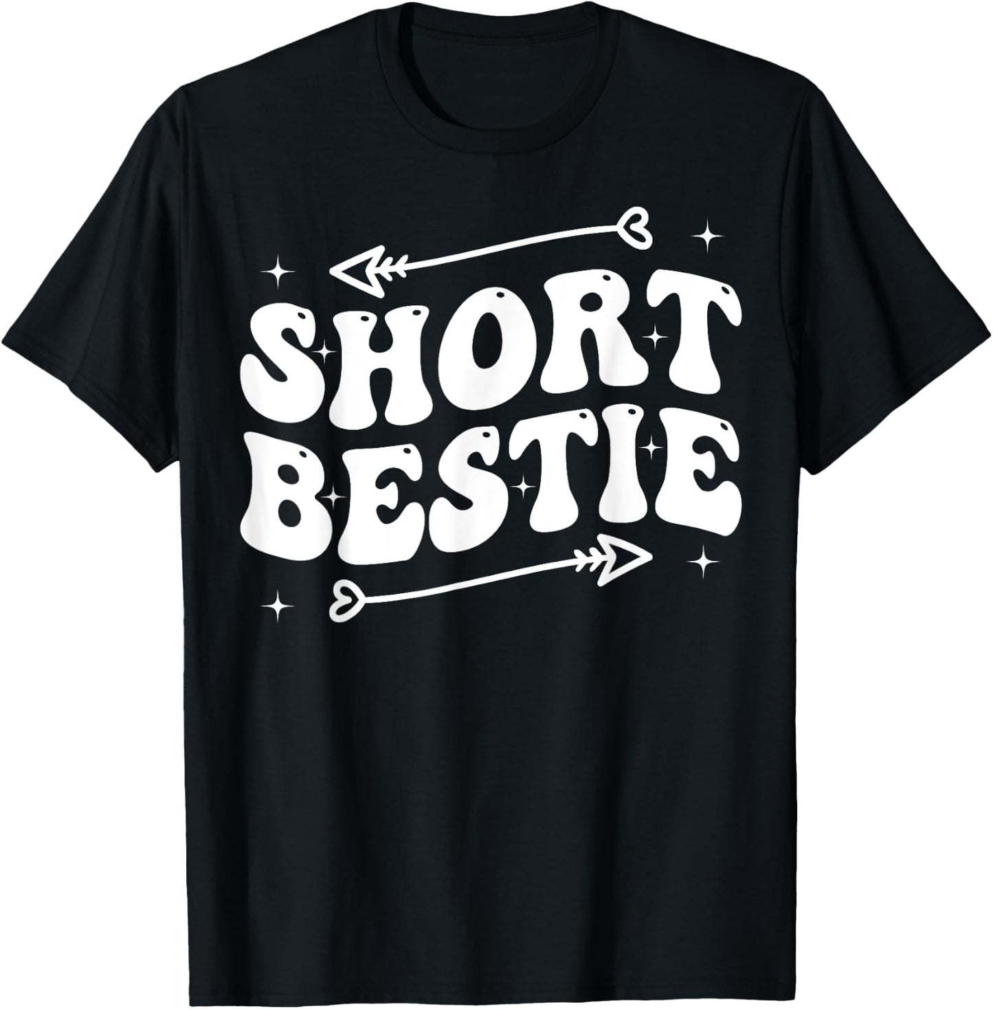 Best Friend Matching Tall Short Bestie Besties Matching T-Shirt - T-Shirt | Black