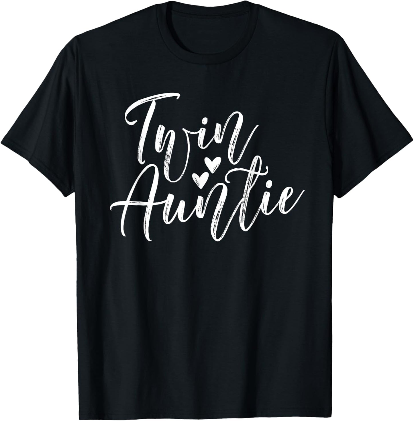 Cute Aunt of Twins Twin Auntie T-Shirt - T-Shirt | Black