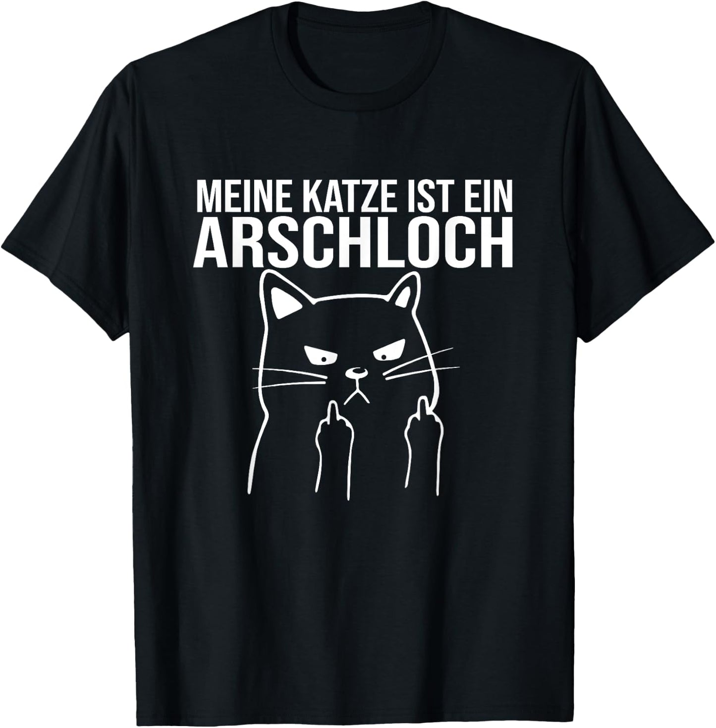 My Cat Is An Asshole Funny Bad Cat Gift T-Shirt - T-Shirt | Black