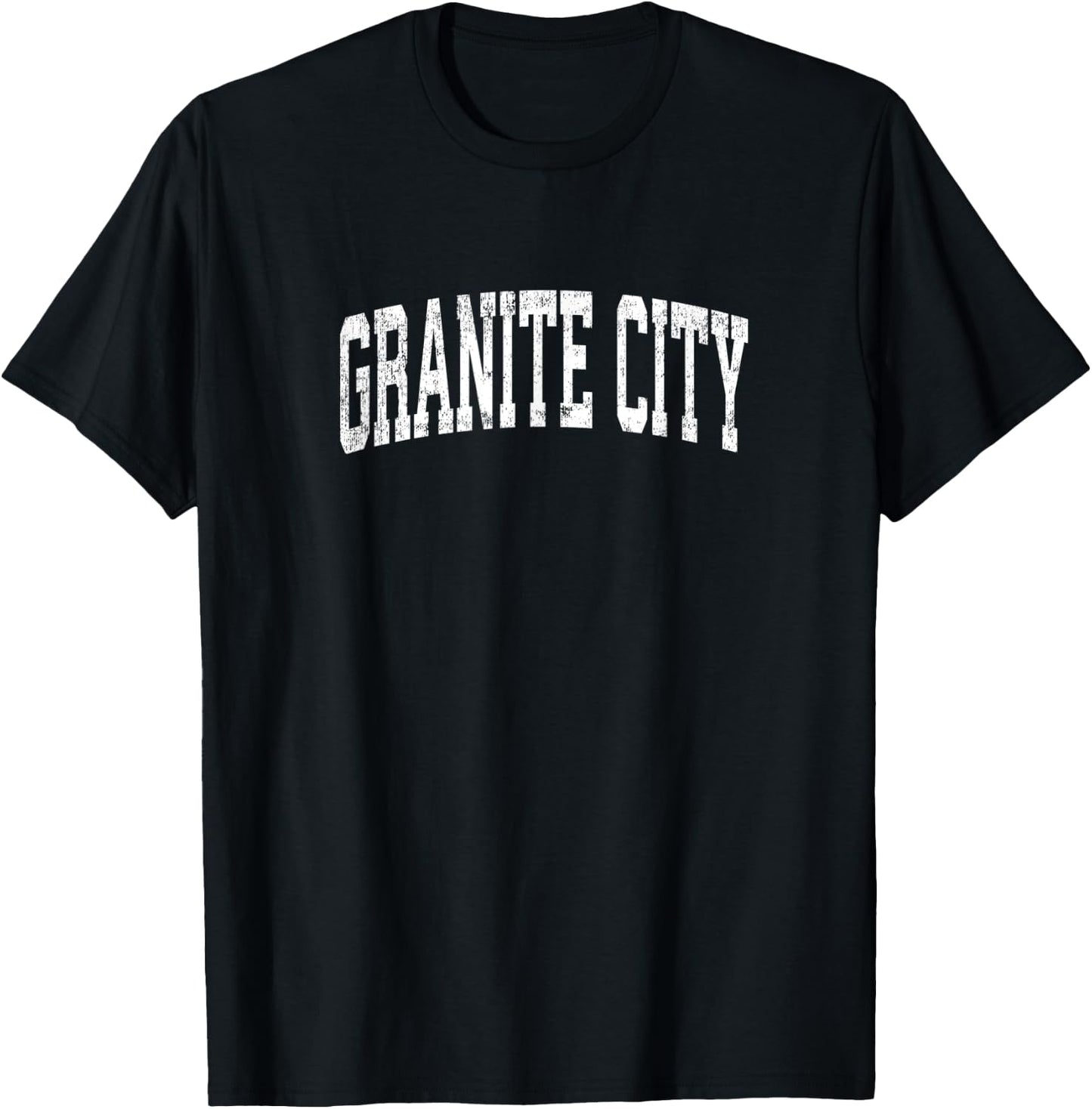 Granite City Illinois IL Vintage Athletic Sports Design T-Shirt - T-Shirt | Black