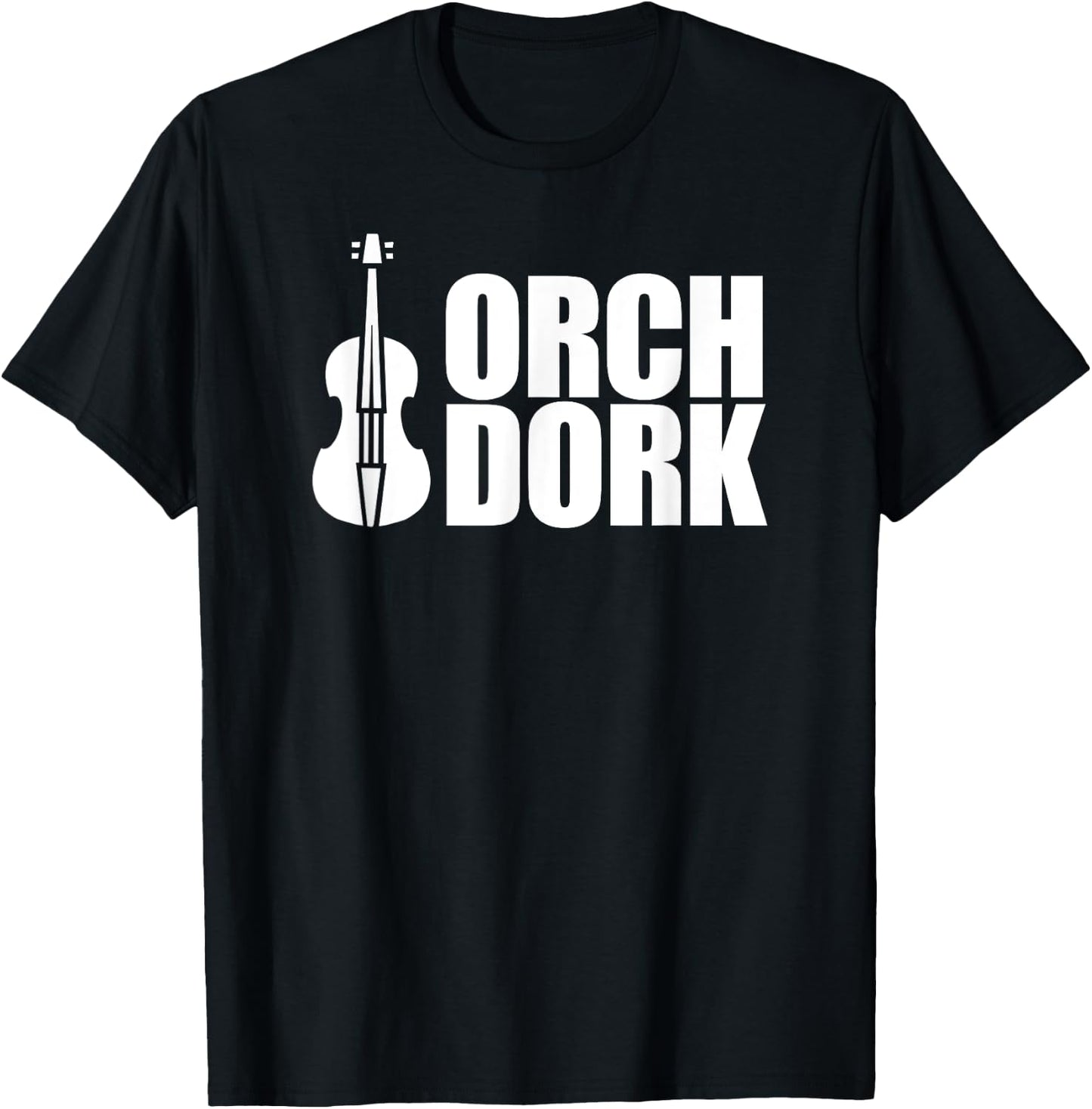 Orch Dork with Violin - Cello - String Instrument T-Shirt - T-Shirt | Black