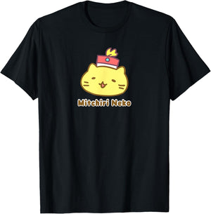 Mitchiri Neko March Cute Cat! T-Shirt - T-Shirt | Black