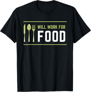 Funny Foodie Dad Gift Friend Foodie Gift Men Women T-Shirt - T-Shirt | Black