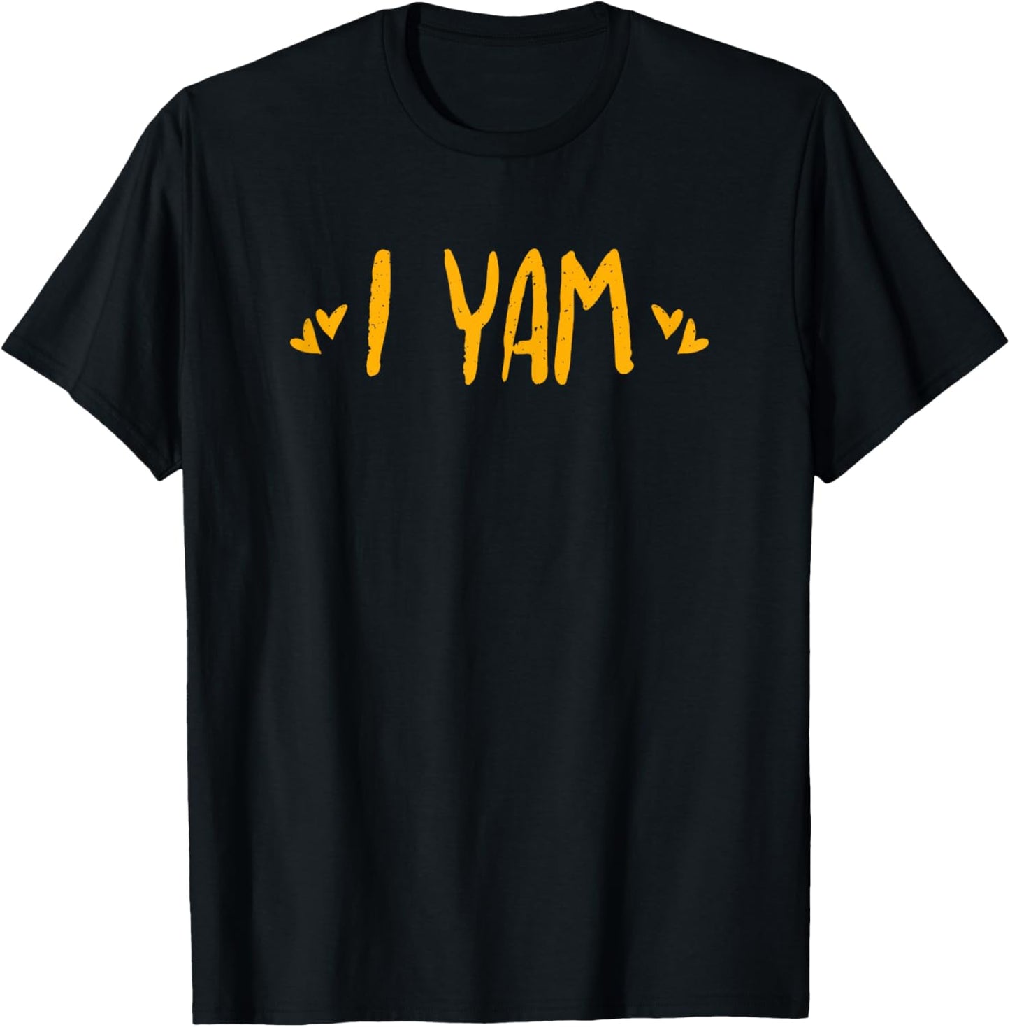 I Yam She's My Sweet Potato Pun Matching Set Couples I Yam T-Shirt - T-Shirt | Black
