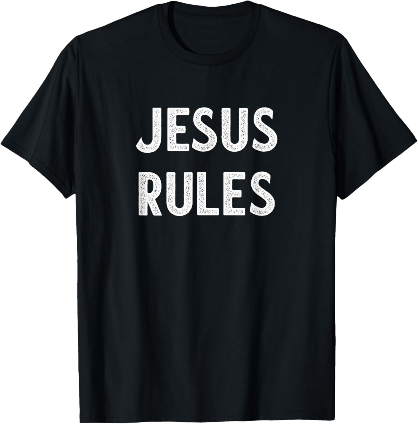 Jesus Rules - Vintage Style T-Shirt - T-Shirt | Black