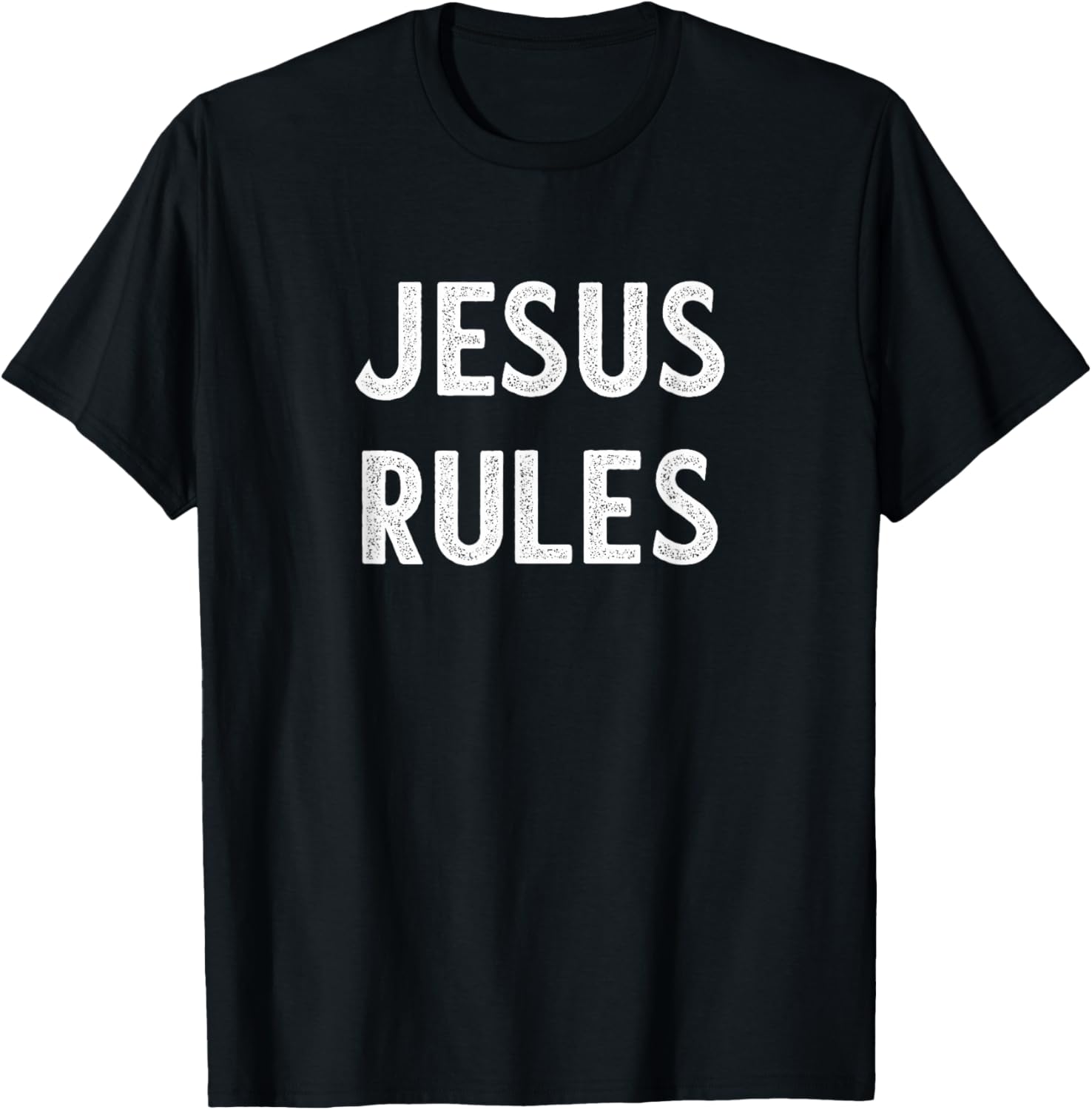 Jesus Rules - Vintage Style T-Shirt - T-Shirt | Black