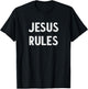 Jesus Rules - Vintage Style T-Shirt - T-Shirt | Black