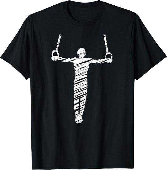 Motif gymnastics gymnast gymnastics fan vintage T-Shirt - T-Shirt | Black