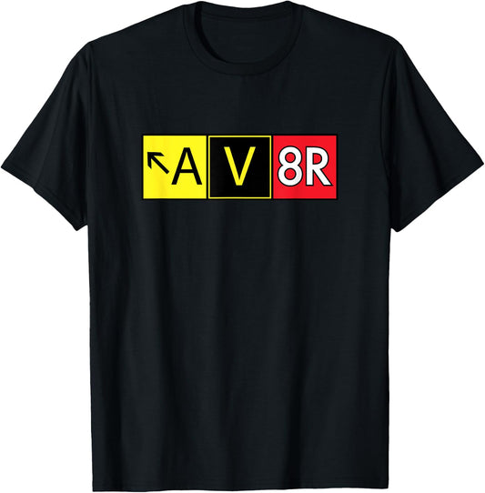 Pilot AV8R Taxiway Sign T-Shirt - T-Shirt | Black