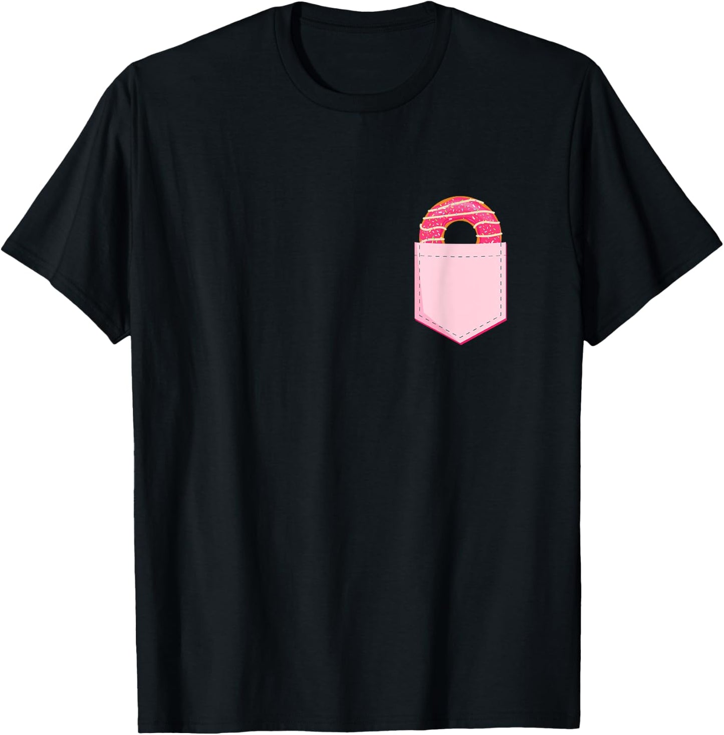 Pocket Donut - Funny Pocket Size Doughnut Donut Lover T-Shirt - T-Shirt | Black