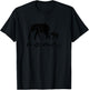 Mama Elephant Funny Elephants Lover Mom Girl Graphic T-Shirt - T-Shirt | Black
