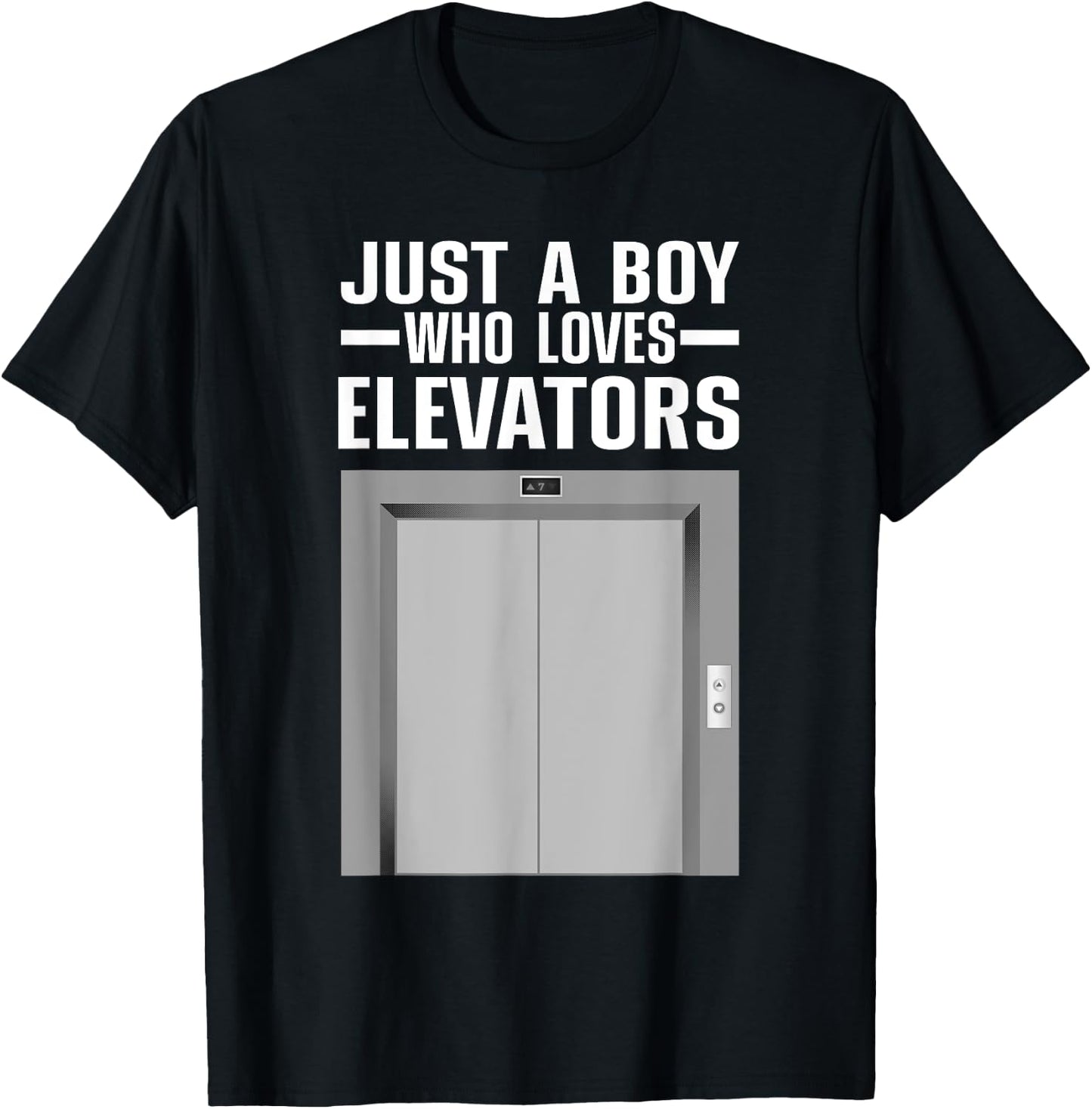 Cool Elevator Art Men Boys Kids Elevator Mechanic Inspector T-Shirt - T-Shirt | Black