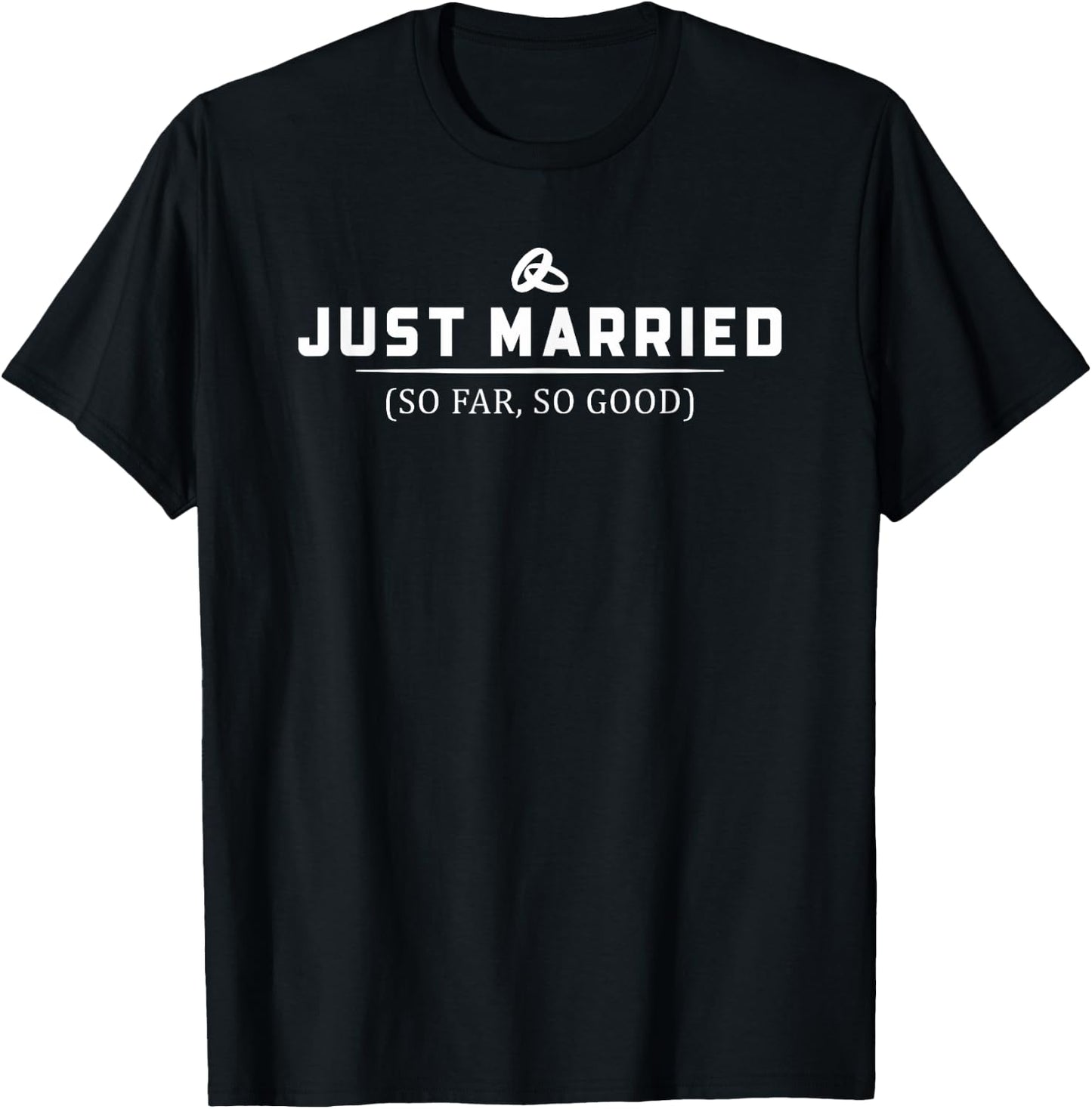 Just Married Couple Anniversary Newlywed T-Shirt - T-Shirt | Black