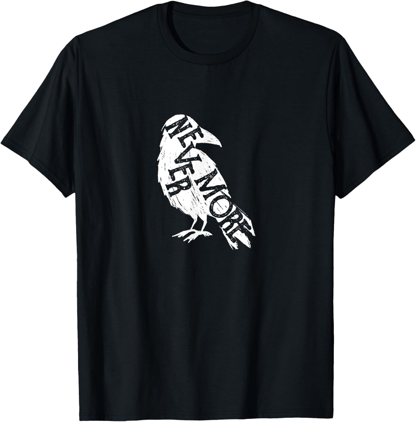 Nevermore Poe Raven - Cool Edgar Allen Poe Raven T-Shirt - T-Shirt | Black