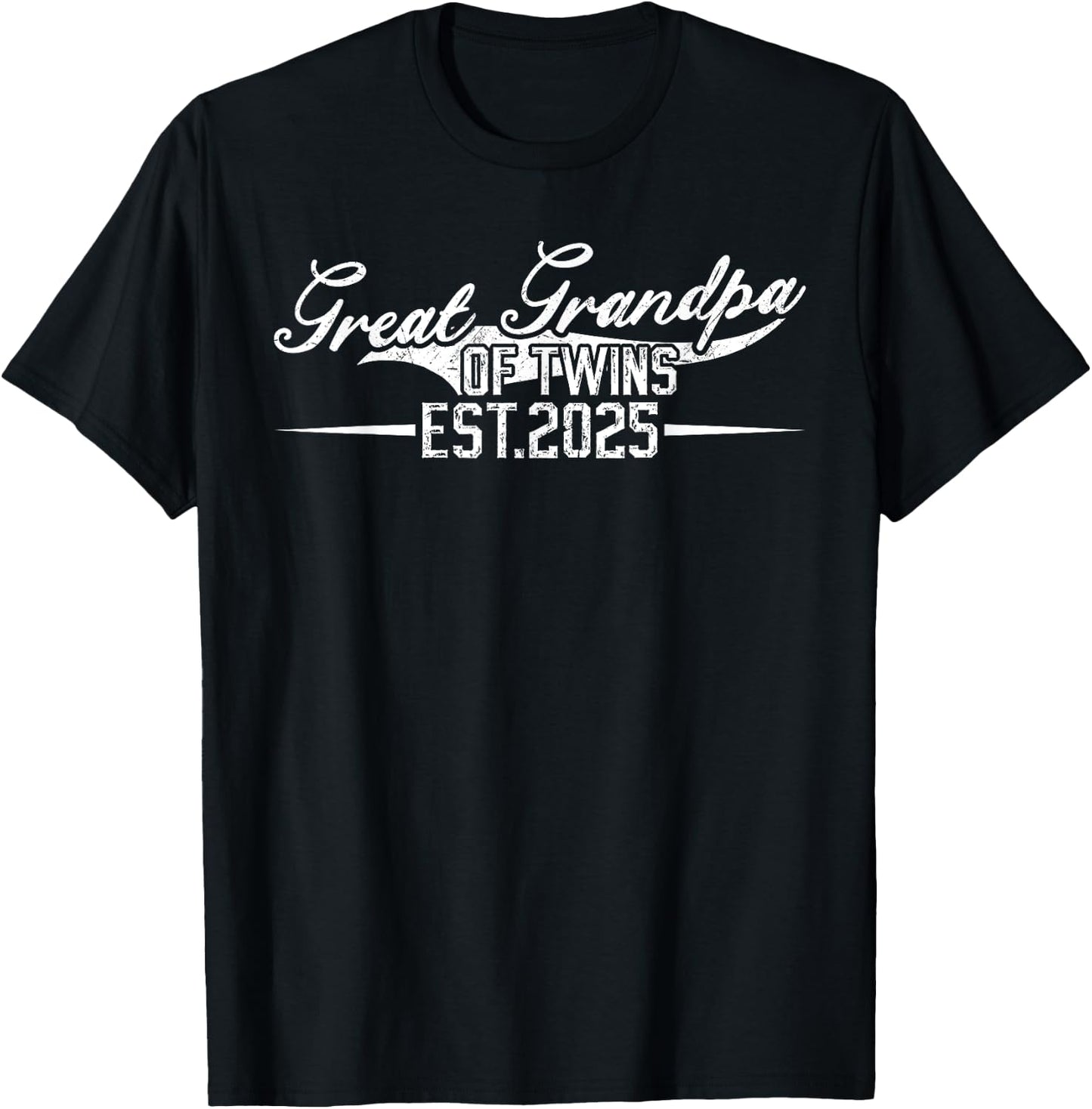 Great Grandpa Of Twins Promoted To Great Grandpa Of Twins T-Shirt - T-Shirt | Black