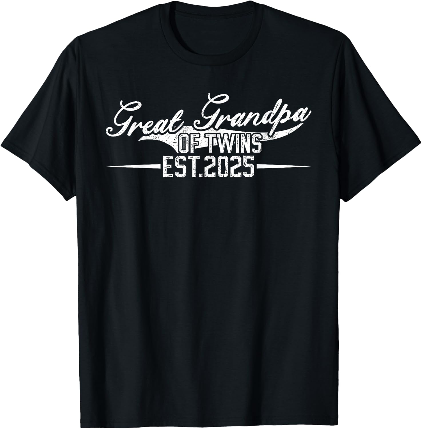 Great Grandpa Of Twins Promoted To Great Grandpa Of Twins T-Shirt - T-Shirt | Black