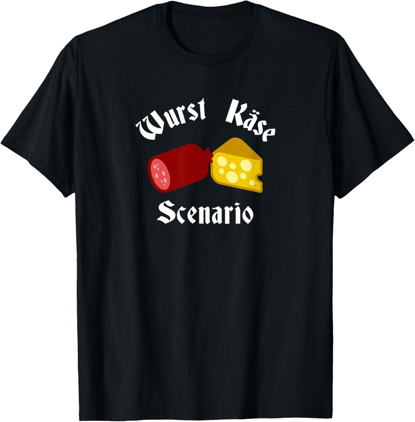 Wurst Käse scenario funny pun Oktoberfest german T-Shirt - T-Shirt | Black