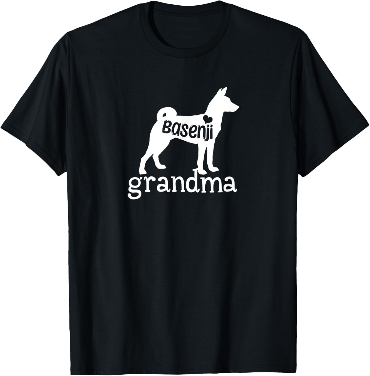 Basenji Dog Grandma Lover Gifts Cute Dog Mom Owner T-Shirt - T-Shirt | Black