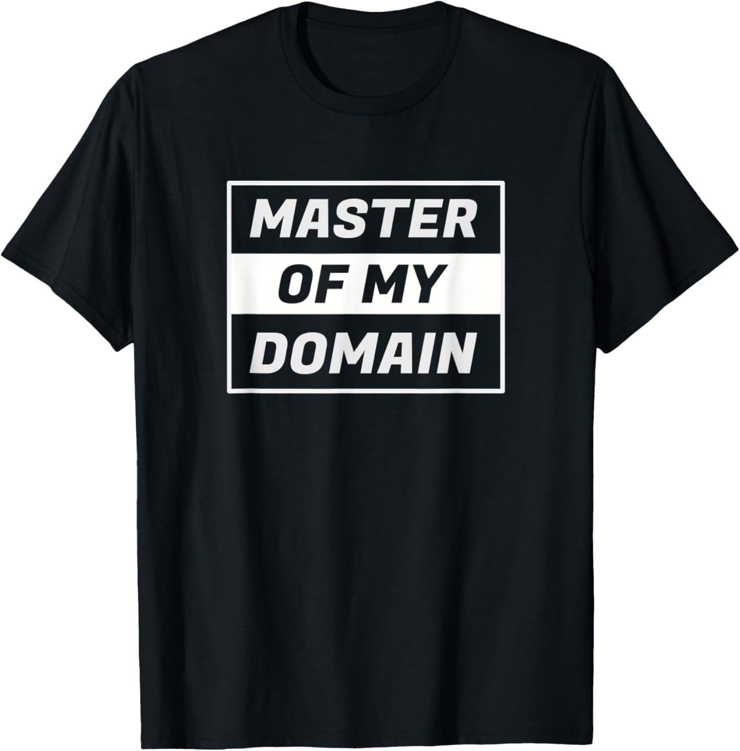 Master of My Domain Vintage Retro Funny TV Line T-Shirt - T-Shirt | Black