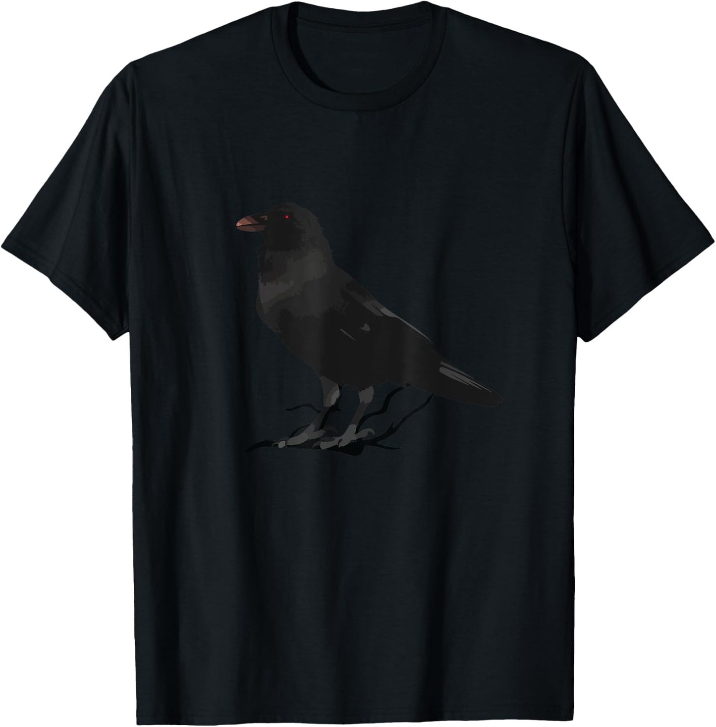 Beautiful Black Crow Raven Bird Silhouette T-Shirt - T-Shirt | Black