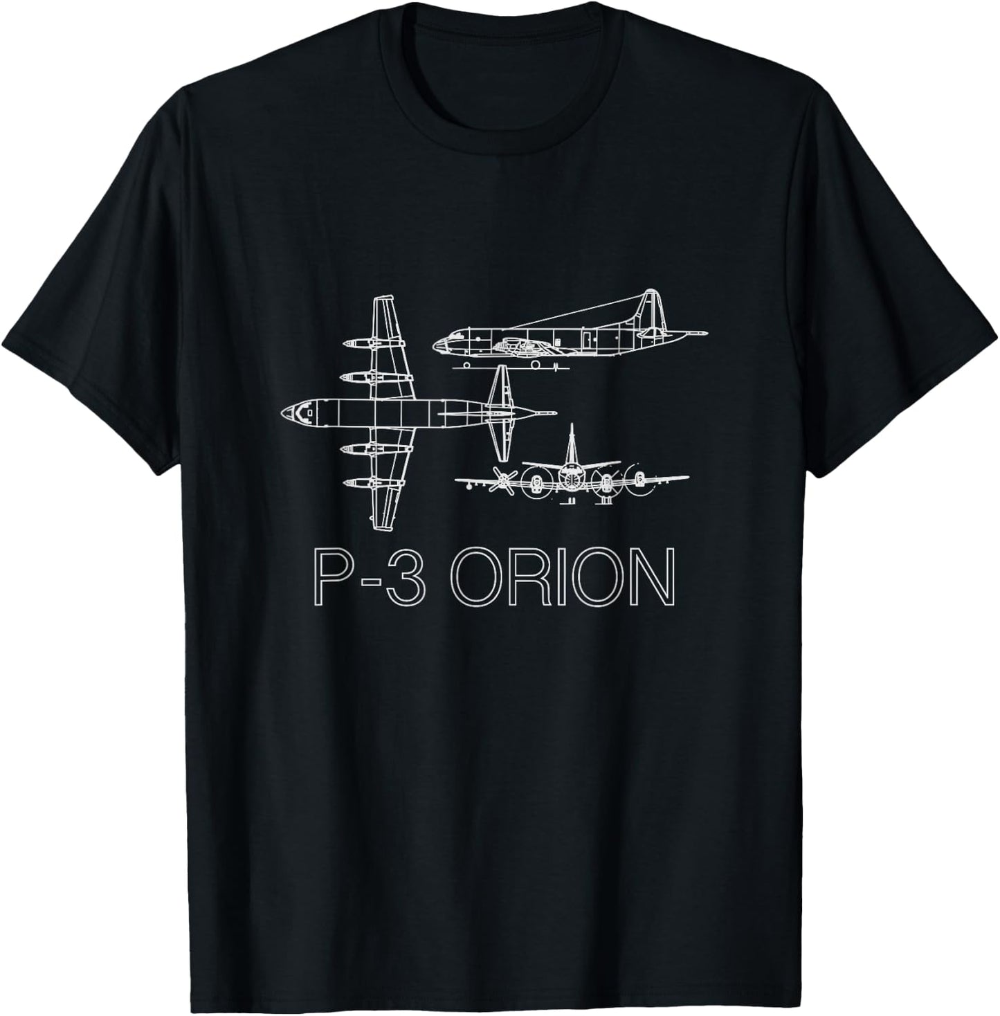 P3 Orion Navy Aircraft Crew T-Shirt - T-Shirt | Black