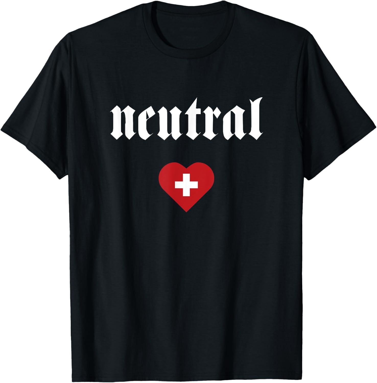 Switzerland neutral - Love Switzerland T-Shirt - T-Shirt | Black
