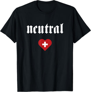 Switzerland neutral - Love Switzerland T-Shirt - T-Shirt | Black