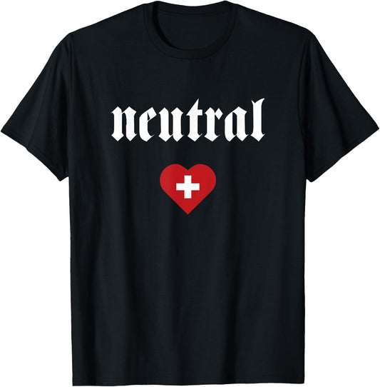 Switzerland neutral - Love Switzerland T-Shirt - T-Shirt | Black