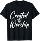 Created To Worship Shirt Worship Shirts kids religious T-Shirt - T-Shirt | Black