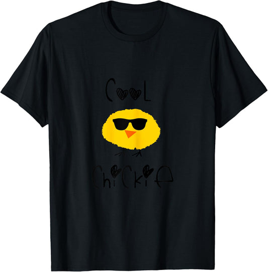 Cool Chickie Girl's Easter T-Shirt - T-Shirt | Black