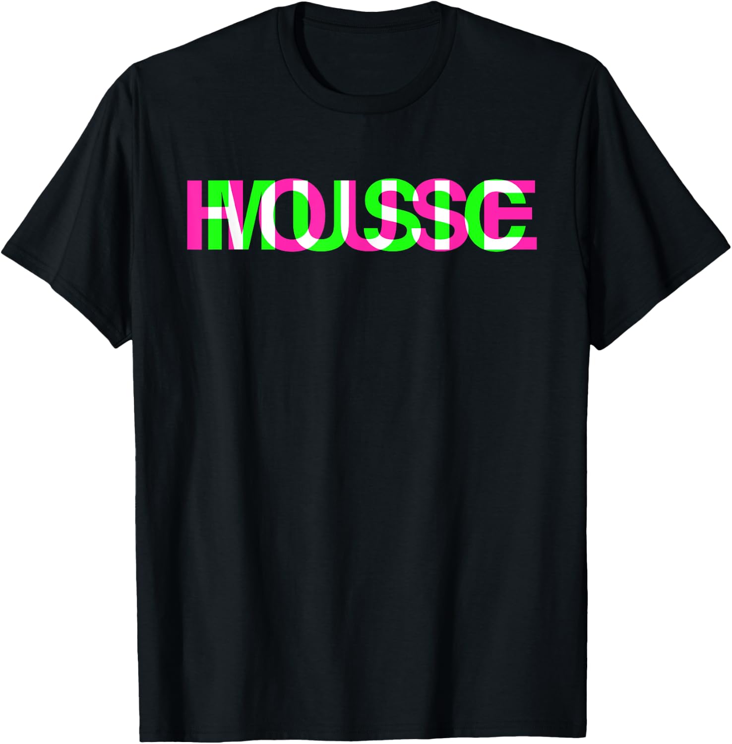 House Music Glitch Optical Illusion - EDM Rave DJ T-Shirt - T-Shirt | Black