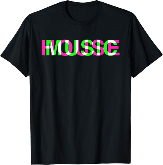 House Music Glitch Optical Illusion - EDM Rave DJ T-Shirt - T-Shirt | Black