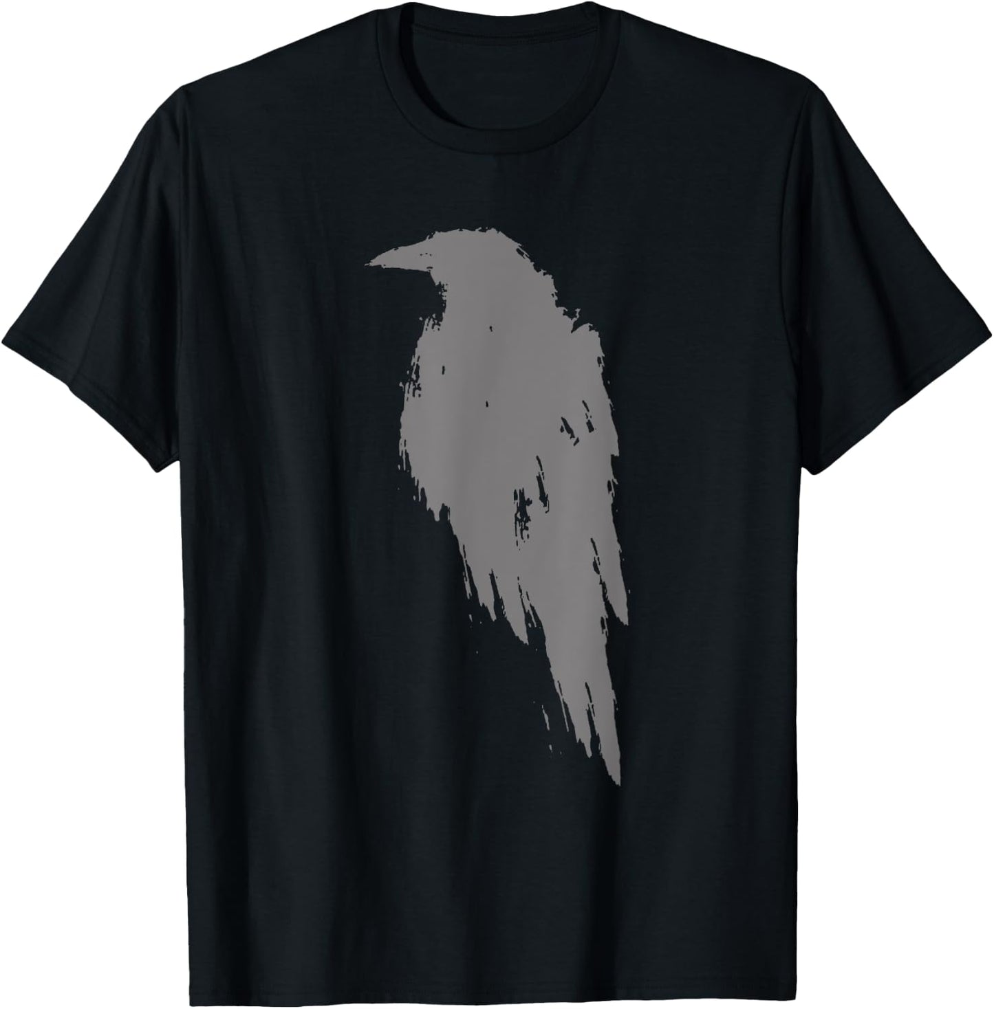 Beautiful Black Crow Raven Bird Watch. Birds Silhouette T-Shirt - T-Shirt | Black