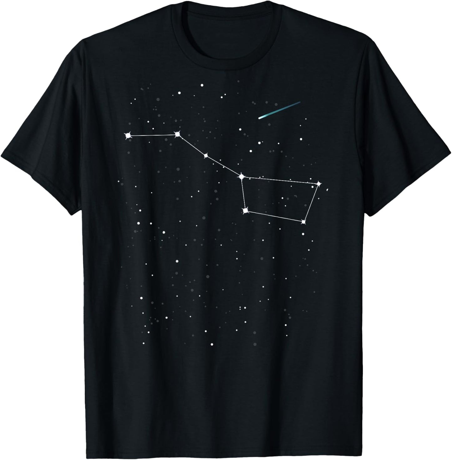 Big Dipper Constellation Idea ON REAR & Star Gazing T-Shirt - T-Shirt | Black