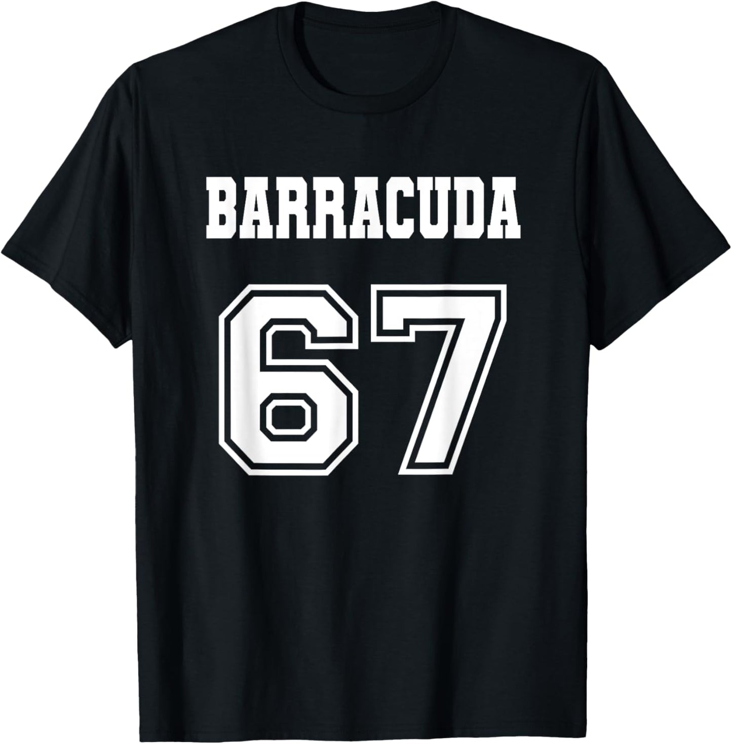 Jersey Style Barracuda 67 1967 Old School Muscle Car Fishing T-Shirt - T-Shirt | Black